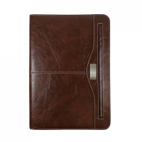 A4 business folder "Vermonti" with calculator - brown